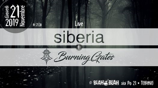 Live Siberia & Burning Gates + New Moon vinyl release party