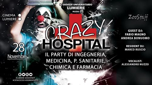 Gio 28 Nov • Crazy Hospital • Lumiere Pisa