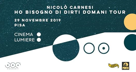Nicolò Carnesi + opening Rugo 29.11.19 | Cinema Lumiere
