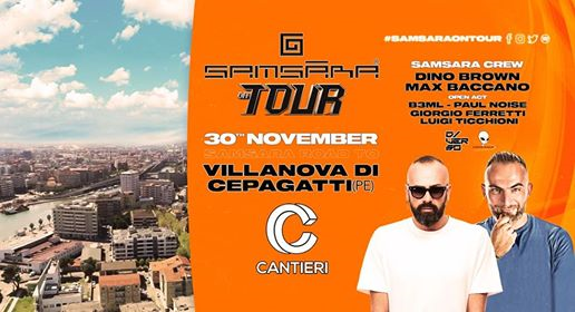 Sab 30 Nov Cantieri Disco - D/verso party Samsara on tour