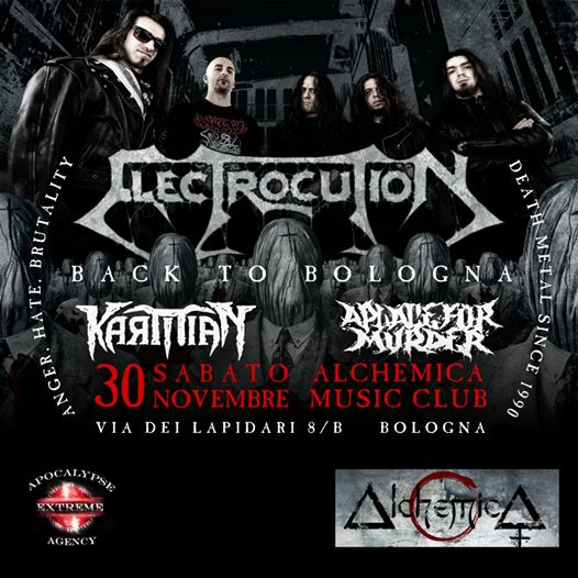 Electrocution, Karmian, A Place For Murder live at Alchemica