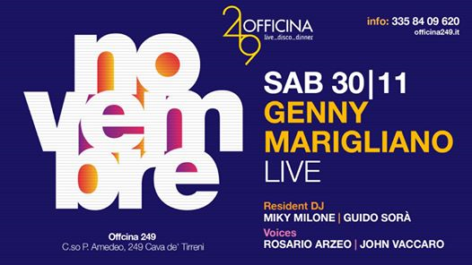 Officina249 Sab30/11 live Genny Marigliano-Disco-3358409620 Enzo