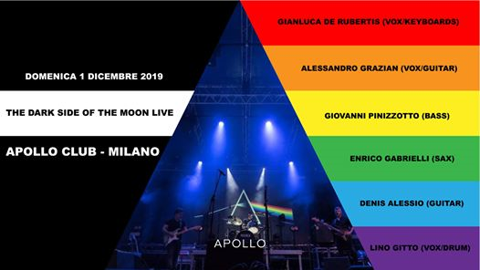 Dark Side of The Moon Live- Domenica 1 Dicembre 2019 @Apollo