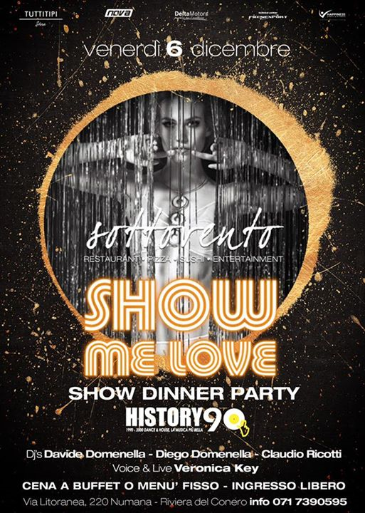 Venerdì 6 Dicembre- Show me love HISTORY 90