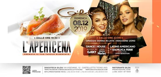 Discoteca Gilda • Aperitivo Live & Club • Domenica 08 Dicembre