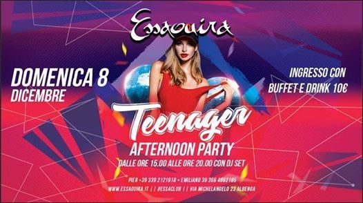 Domenica 8 dicembre "Teenager Party"
