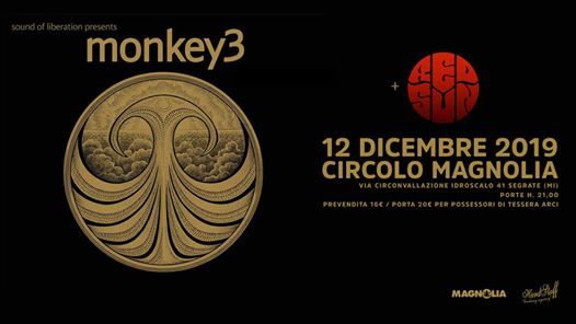 Monkey 3 + Red Sun dal vivo al Magnolia