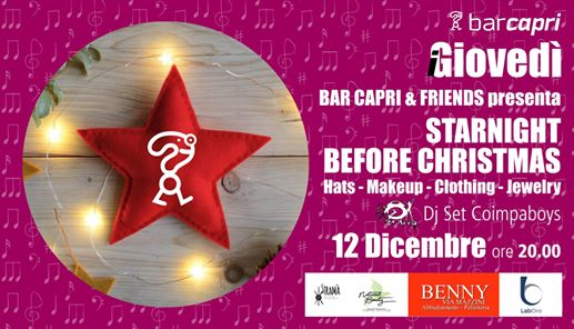Bar Capri 12/12 presenta "Starnight before Christmas"
