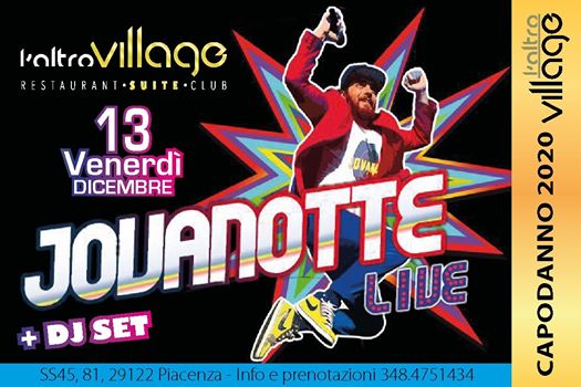 Ven.13 JOVANOTTE Live @L' ALTRO VILLAGE
