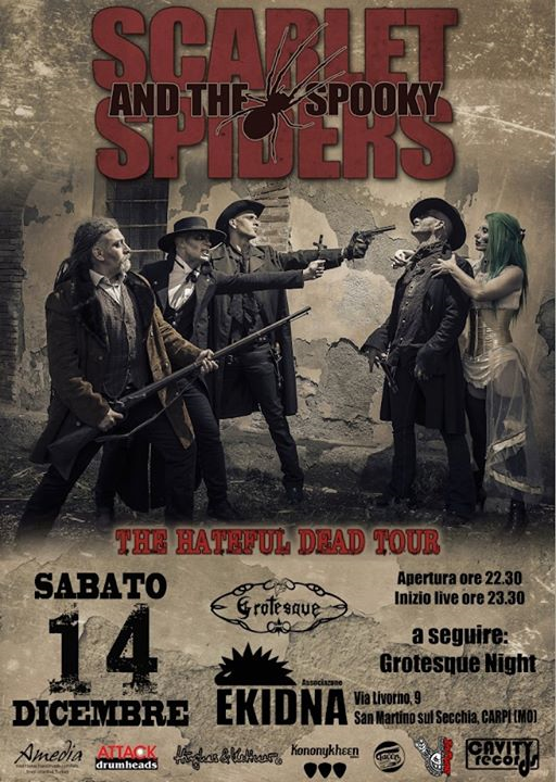 Scarlet and the Spooky Spiders Live all'Ekidna! Serata Grotesque