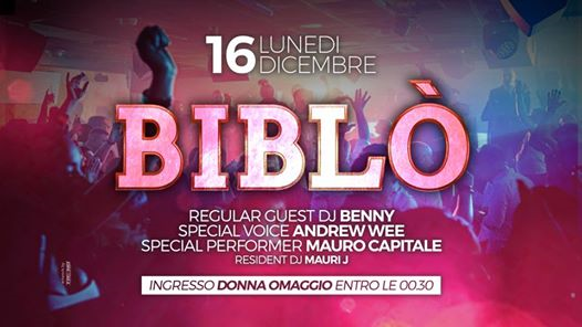 Lunedì Notte BIBLÒ - Winter Season 2019/20