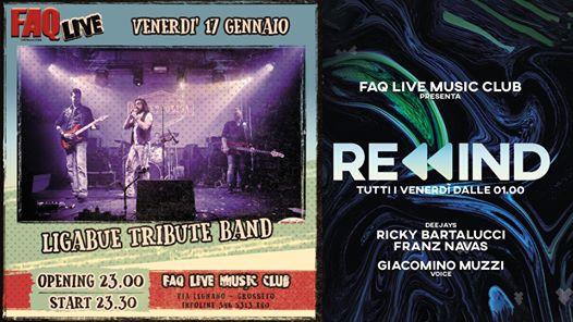 FAQsimile + Rewind // 17 Gennaio 2020 // Ligabue Tribute Band