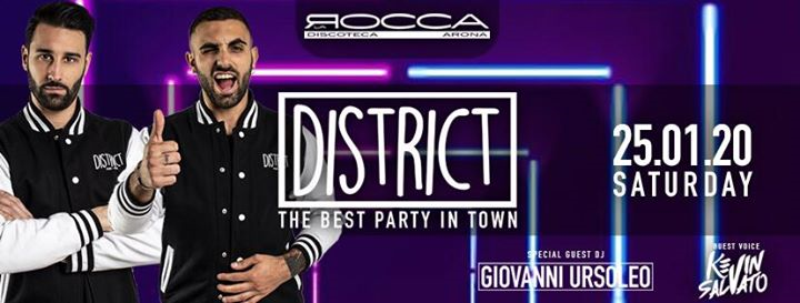 Sab. 25/01 District - The Best Party in Town c/o La Rocca Gold