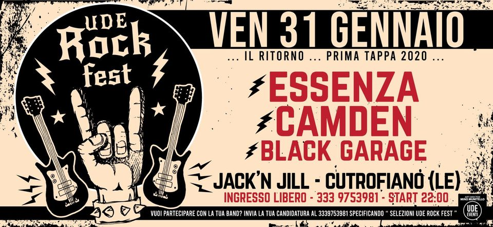 UDE Rock fest (ep.1): Essenza - Camden - Black garage