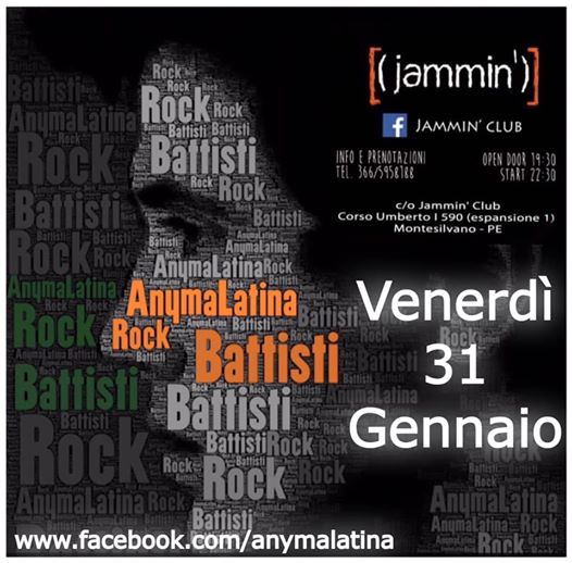 AnymaLatina Rock Battisti Live @ Jammin’ Club