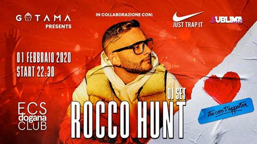 Sabato 1 Febbraio" ROCCO HUNT Libertà Tour " •Ecs/Dogana Catania