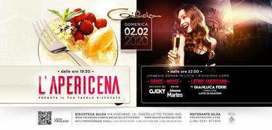 Discoteca Gilda • Aperitivo Live & Club • Domenica 02 Febbraio