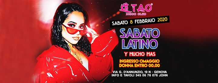 ☆☆ Sabato Latino Y Mucho Mas @TAO Disco Club ☆☆ sab.08/02/2020