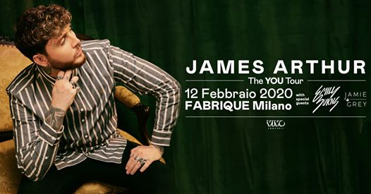 Rinviato - James Arthur in concerto a Milano