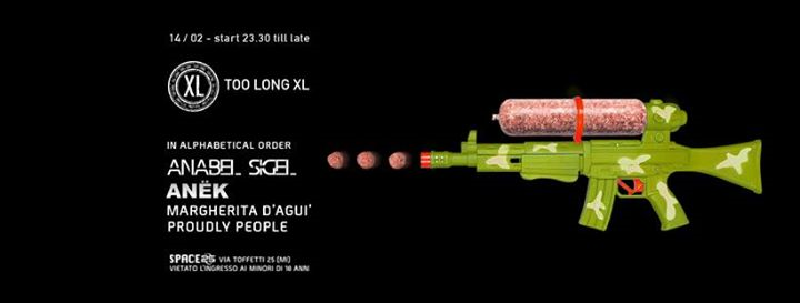 14 febbraio Too long XL two special guest ANABEL SIGEL / ANEK