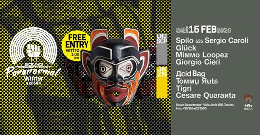 Sound Department 15.02 Anticarnival Party - Free Entry