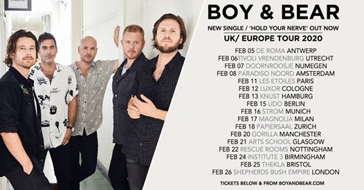 Magnolia - Boy & Bear - Hold Your Nerve UK/Europe Tour