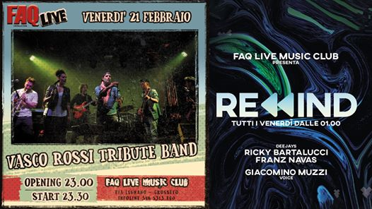 FAQsimile + Rewind // 21 Febbraio 2020 // Vasco Rossi Tribute