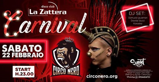 Sabato 22 Febbraio: Circo Nero