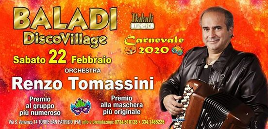 BALADI #Carnevale @ Orchestra RENZO TOMASSINI