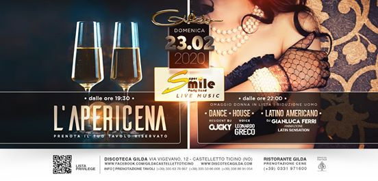 Discoteca Gilda • Aperitivo Live & Club • Domenica 23 Febbraio