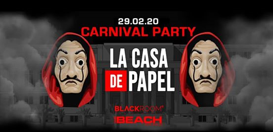 Carnevale 2020 - Casa De Papel Party - The Beach Club Milano