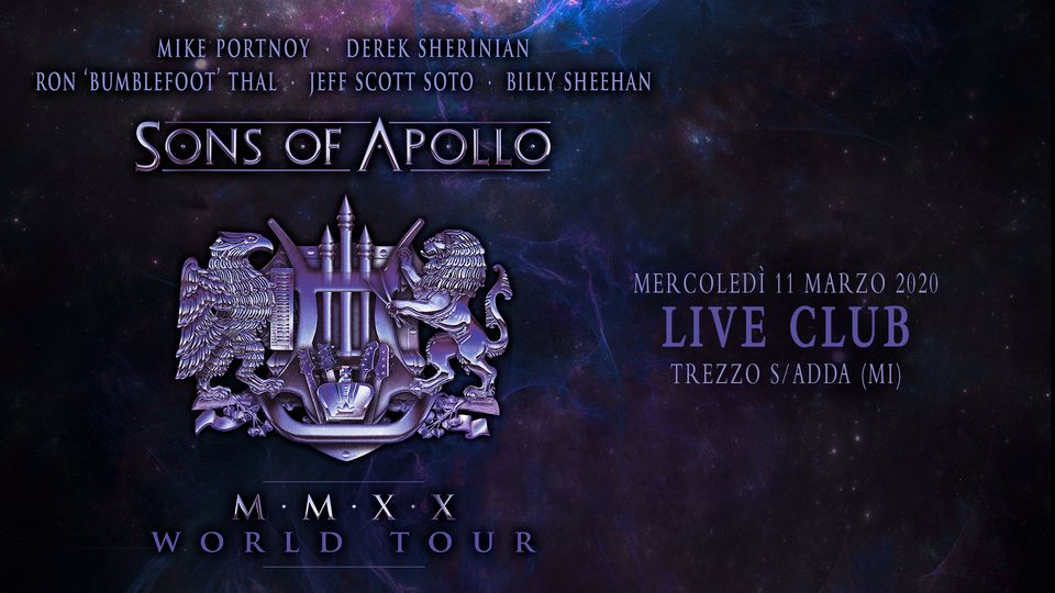 Sons Of Apollo - Live Club - Rimandato al 5 maggio 2021