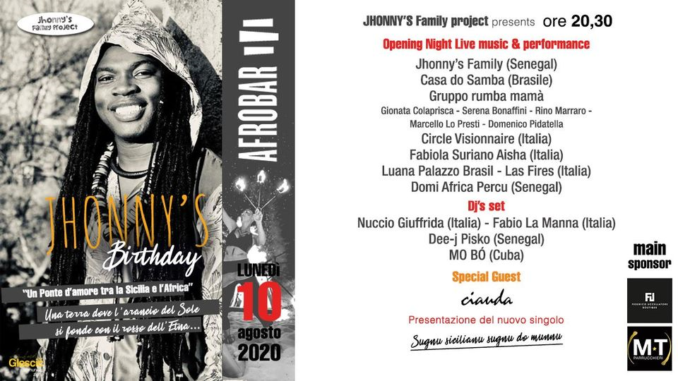 Jhonny's Birthday @Afrobar | Lunedì 10 agosto 2020