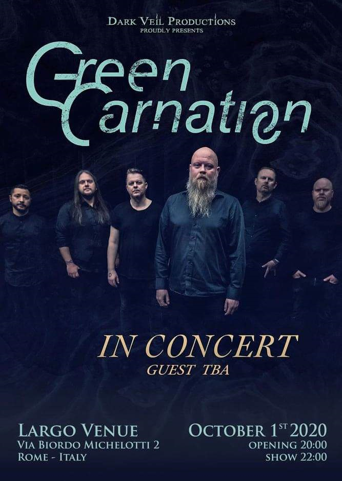 Green Carnation in Concert. Rome, Postponed To 2021 (Guest TBA)