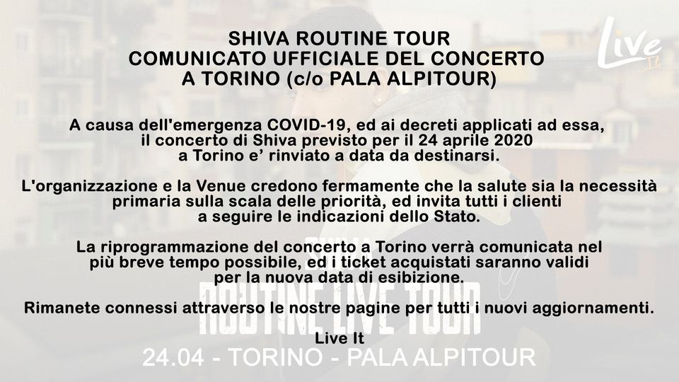 Shiva Routine Live Tour 2020