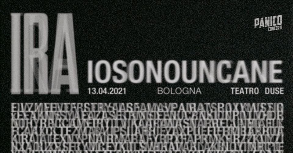 SOLD OUT - Iosonouncane • Teatro Duse • Bologna