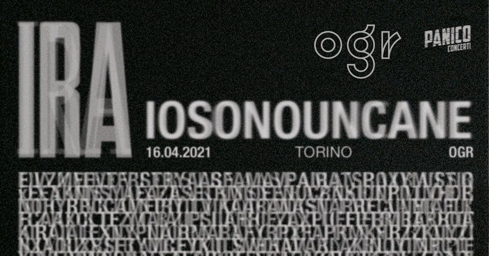 Iosonouncane @OGR Torino - NUOVA DATA