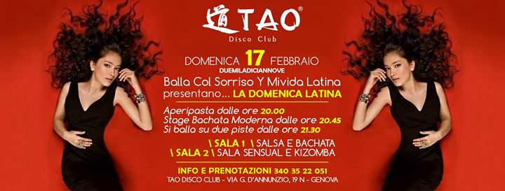 Balla Col Sorriso Y Mivida Latina @TAO - dom.17/02/2019