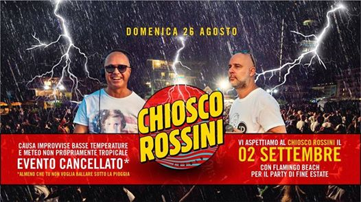 Domenica 26.08 - Chiosco Rossini - L'estate sta finendo
