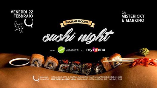 Sushi Night BaciamiPiccina - QBar ! free entry