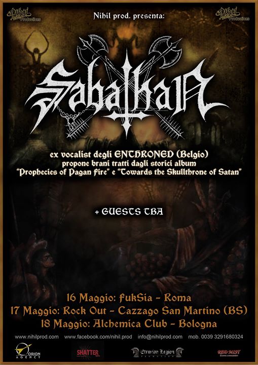 Sabathan (ex vocalist Enthroned) + guests - Bologna