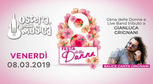 Festa della donna con tributo a Gianluca Grignani