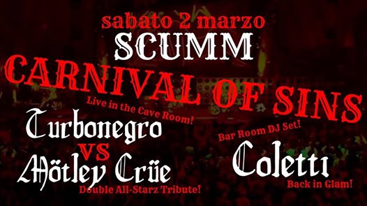 Carnival of Sins! Super rock'n'roll party allo Scumm - sab2mar