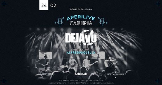 Dom 24 Feb - Aperilive Cabiria - Apericena + DejaVu Live Band