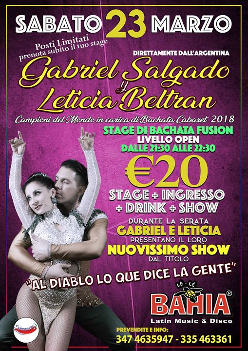 Gabriel Salgado y Leticia Beltran Stage & Show @Le Le Bahia