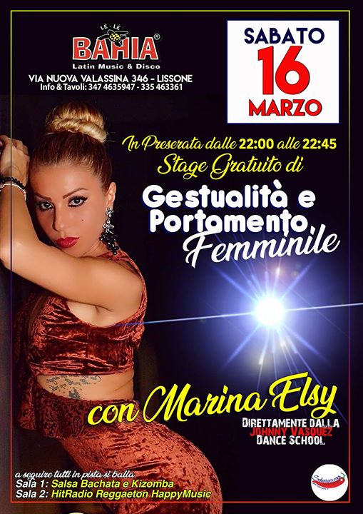 Stage gratuito di Gestualità e Portamento con Marina Elsy