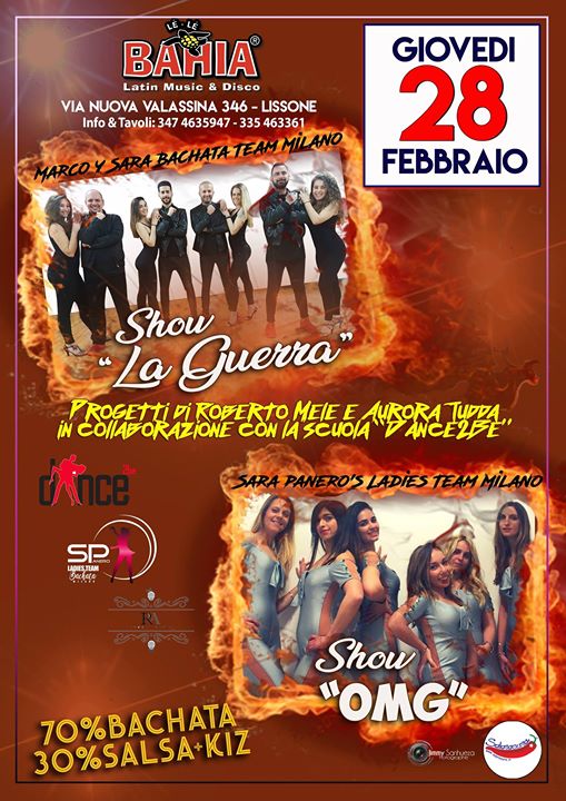 Giovedì 28 Febbraio Doppio show From Bachata Team Milano