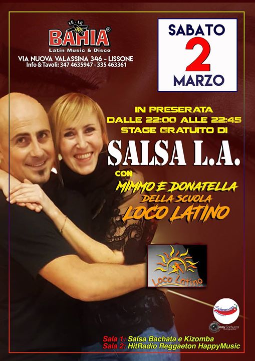 Stage di Salsa Los Angeles Style con il maestro Mimmo Teacher