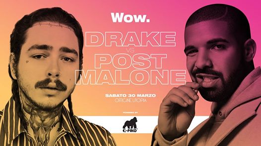 Wow. • Drake vs Post Malone // Officine Utopia