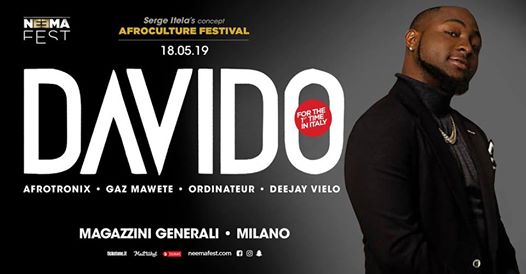 Davido - Neema Festival Magazzini Generali |Milano